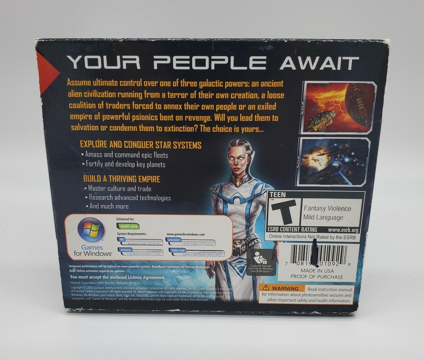 Sins of a Solar Empire PC 2010 New