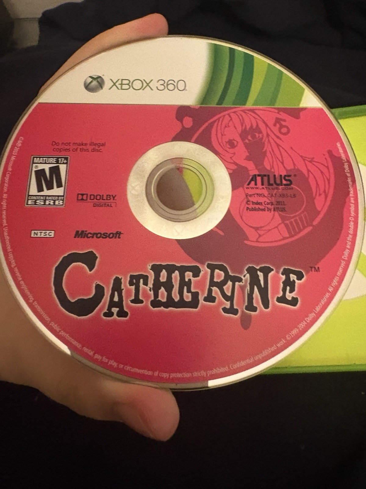 Catherine Xbox 360 Microsoft Atlus Puzzle Adventure Video Game CIB Authentic
