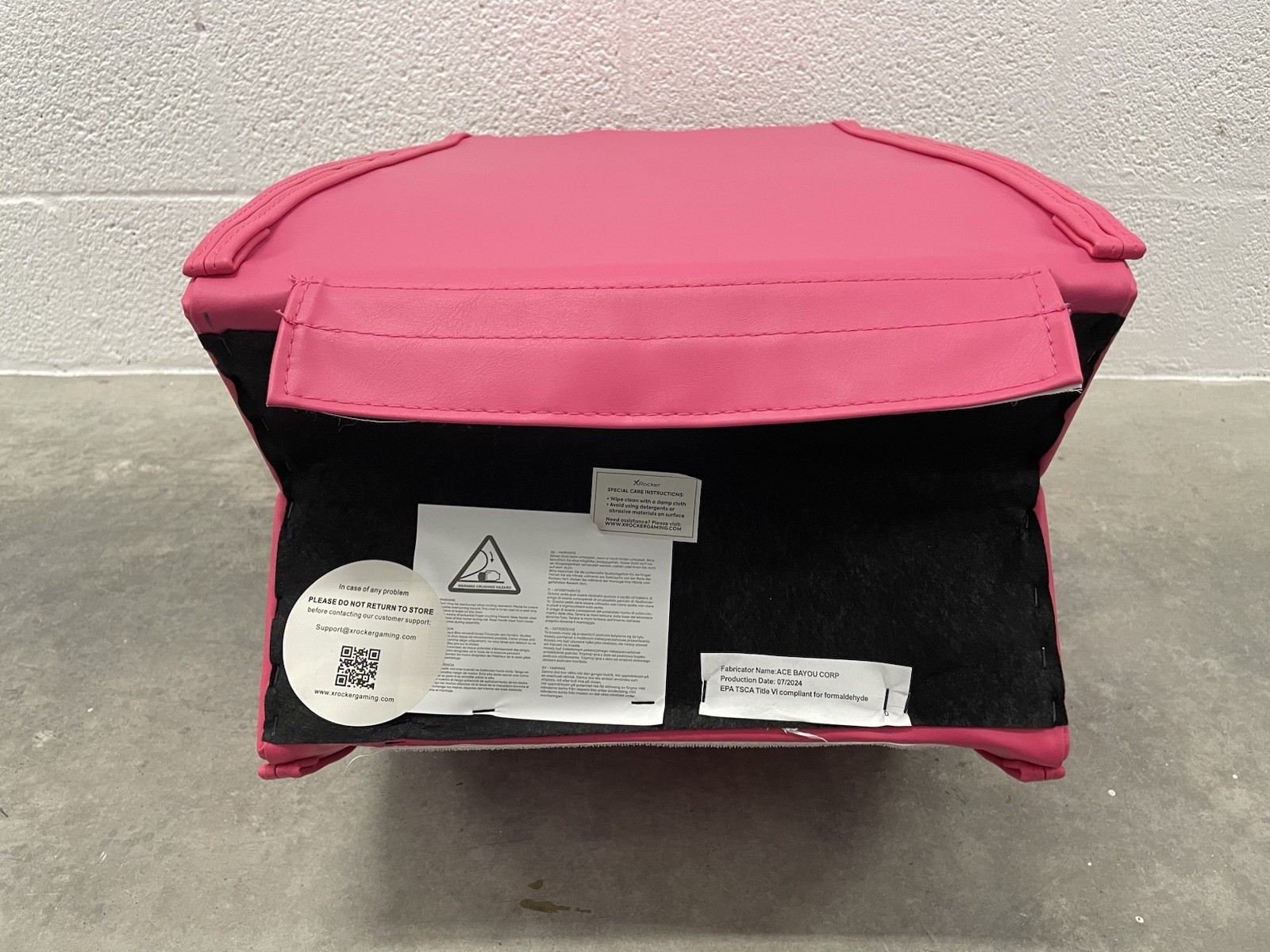 X Rocker Super Mario Princess Peach Pink Floor Gaming Rocker Chair Rare HTF EUC