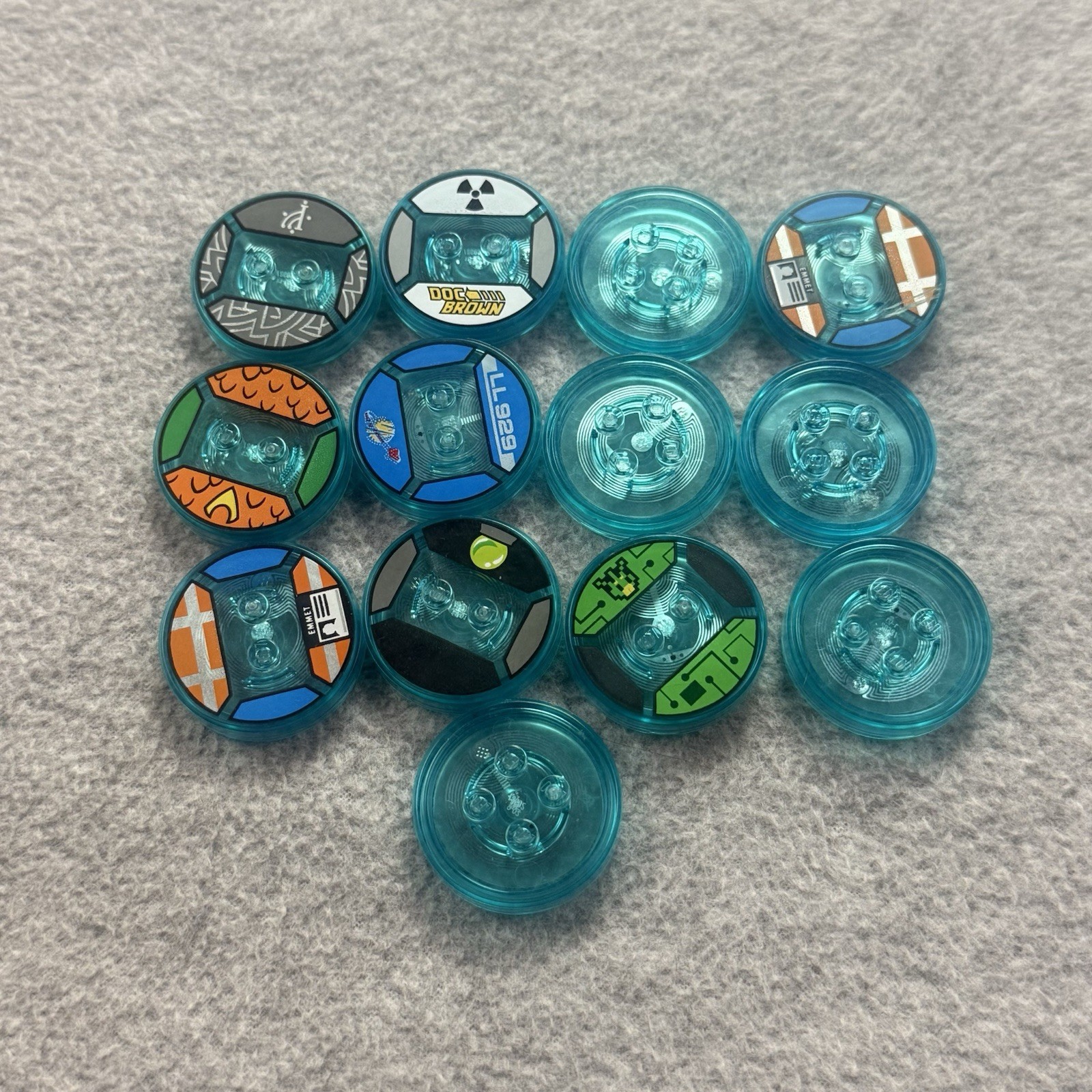 LEGO Dimensions Toy Tag Lot Doc Brown Aquaman LL929 Replacement Tags 14Pcs