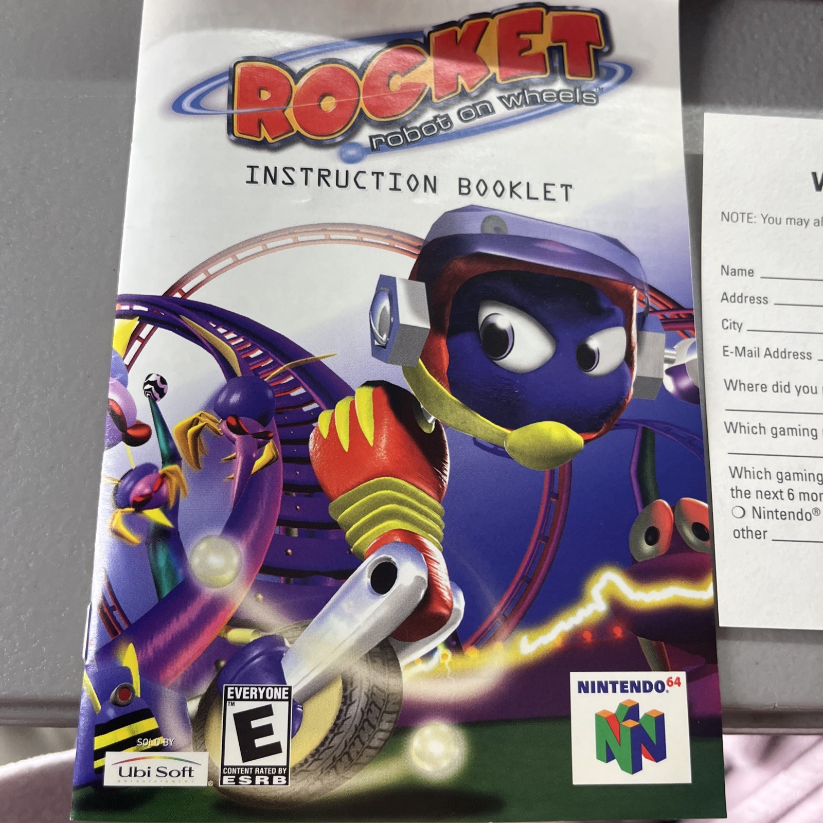 Rocket: Robot on Wheels (Nintendo 64 N64) w/ Reg Card CIB