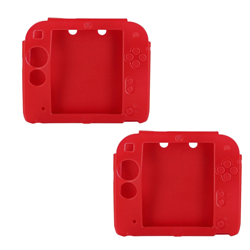 For Nintendo 2DS Protective Red Soft Silicone Rubber Gel Skin Case Cover Skin