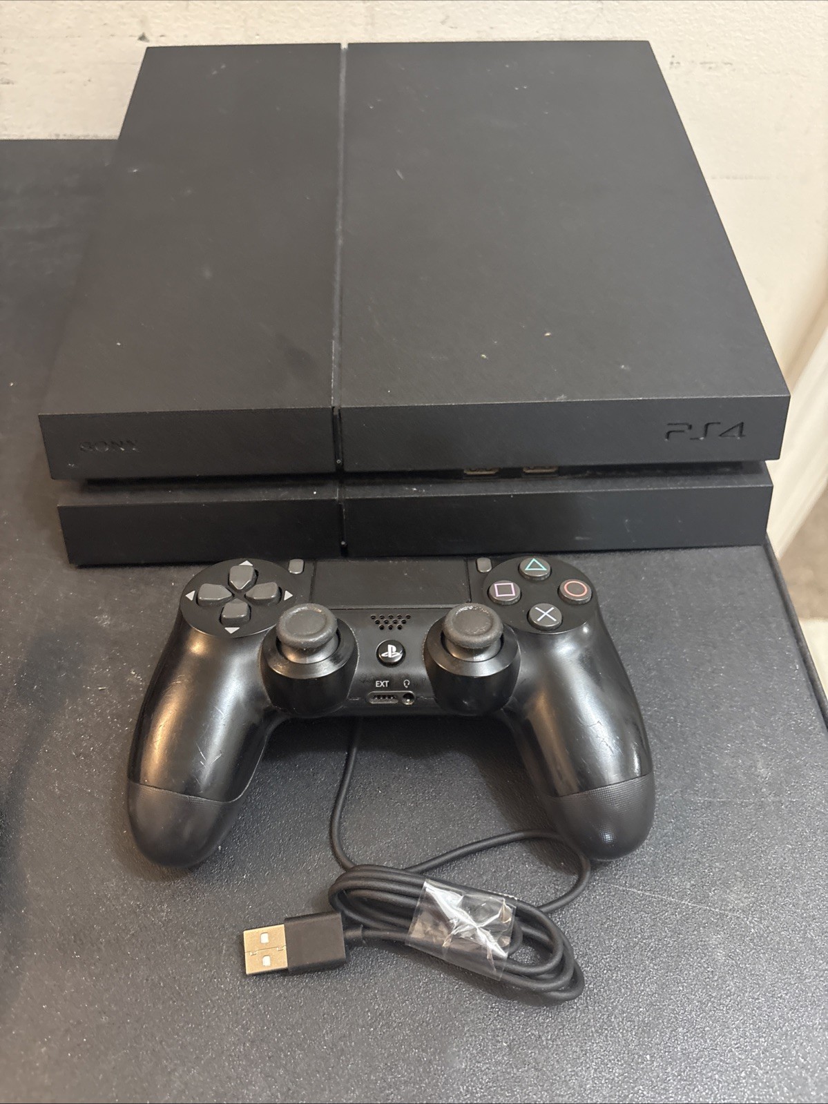 Sony PlayStation 4 PS4 500GB Console All Cords OEM Controller LOW FIRMWARE 12.00