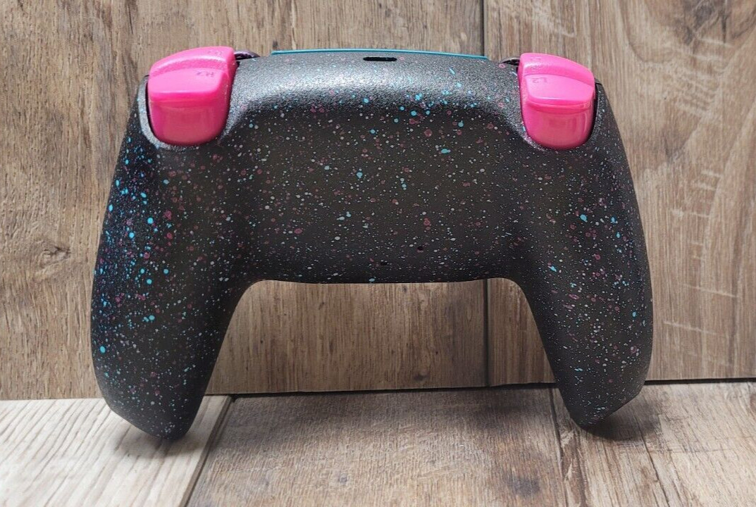 PLAYSTATION/PS5 CUSTOM MULTI COLOR SPLATTER & TEXTURED CONTROLLER💗