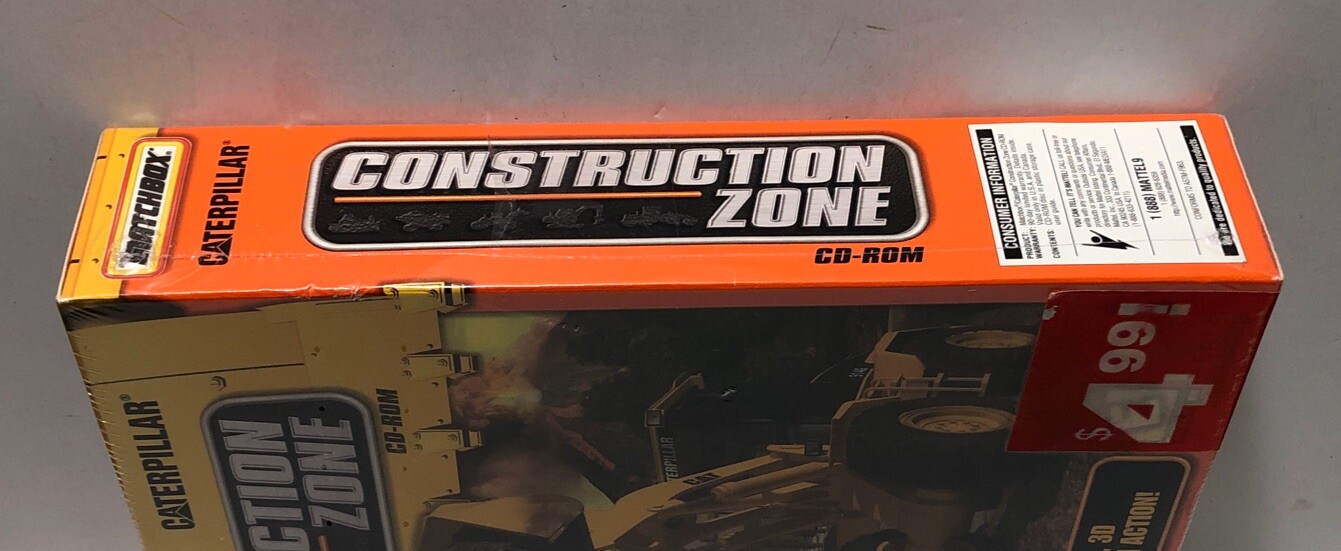 MATCHBOX CATERPILLAR CONSTRUCTION ZONE CD-ROM PC GAME MATTEL 1999 SEALED NEW
