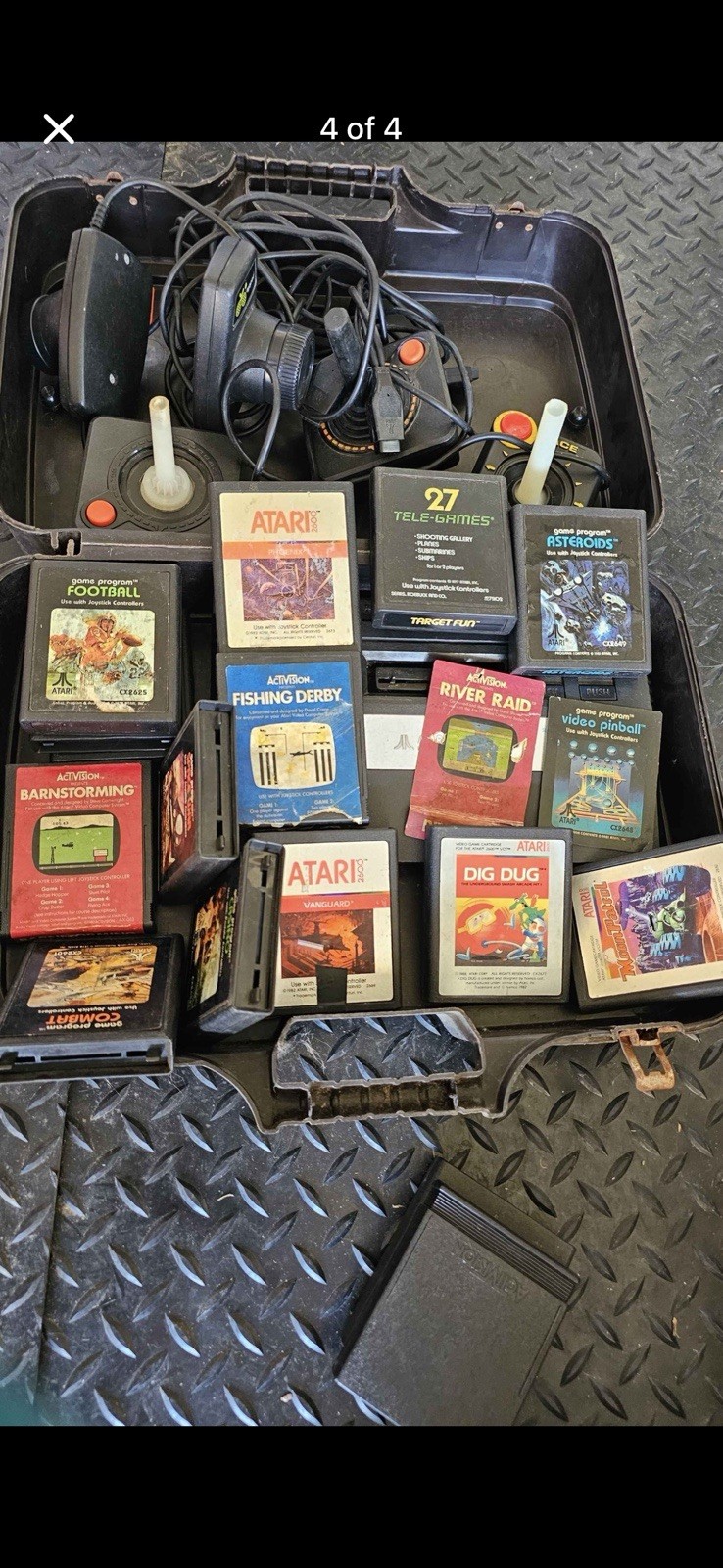 Atari 2600 Console Lot w/ Games, Joysticks, Paddles, Carrying Case Dig Dug