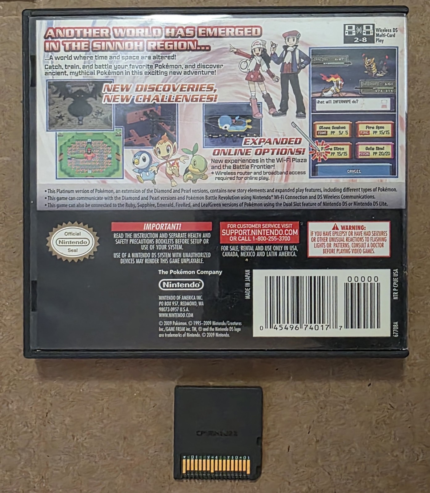 Pokemon Platinum Version (Nintendo DS) CIB Complete – Authentic & Tested