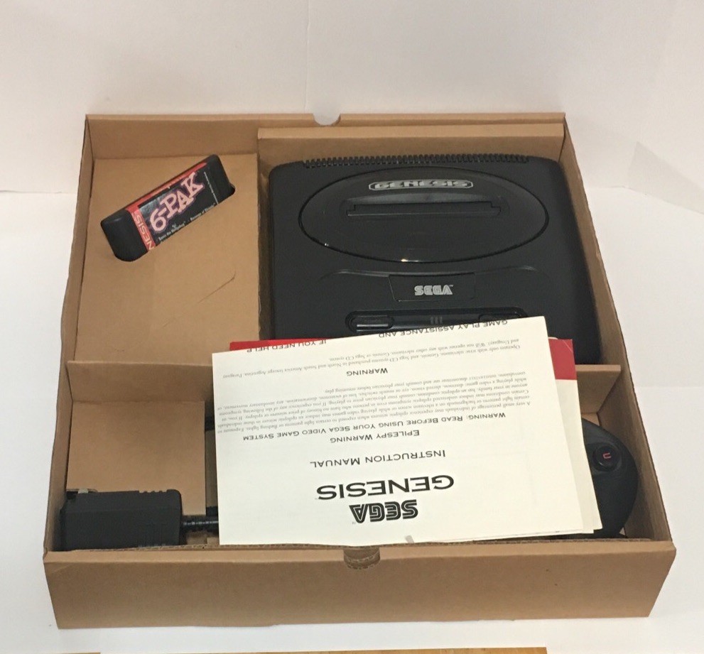 Sega Genesis Model 2 Console Complete in Box 6 Pak System CIB
