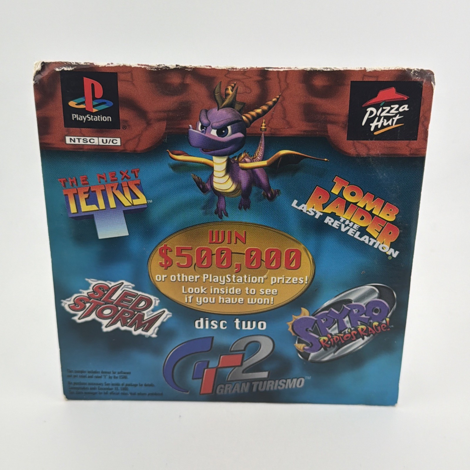PlayStation Pizza Hut Disc Two Demo Sampler Spyro Tomb Raider Tetris