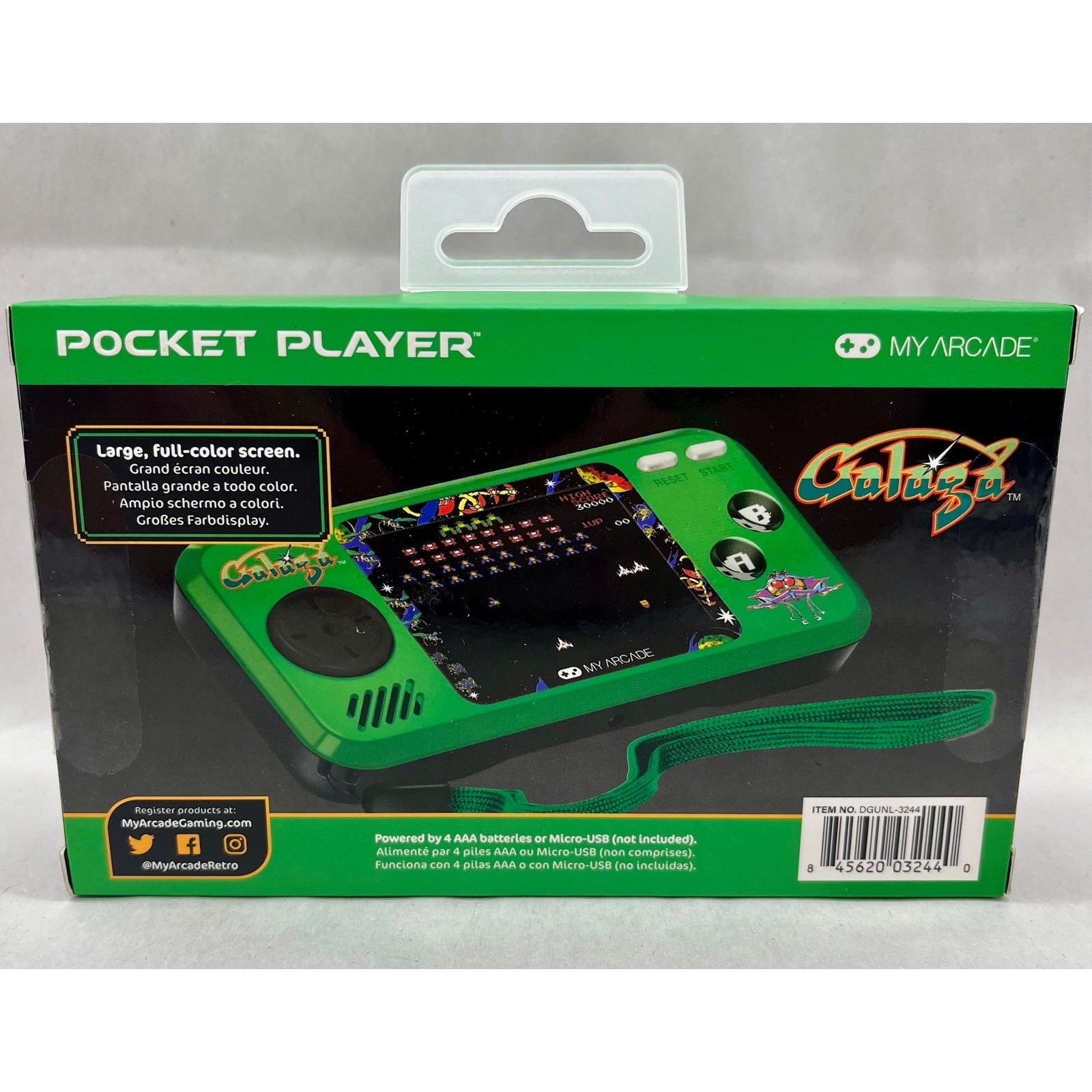 My Arcade Galaga Pocket Player Portable Gaming System Handheld DGUNL-3244 New