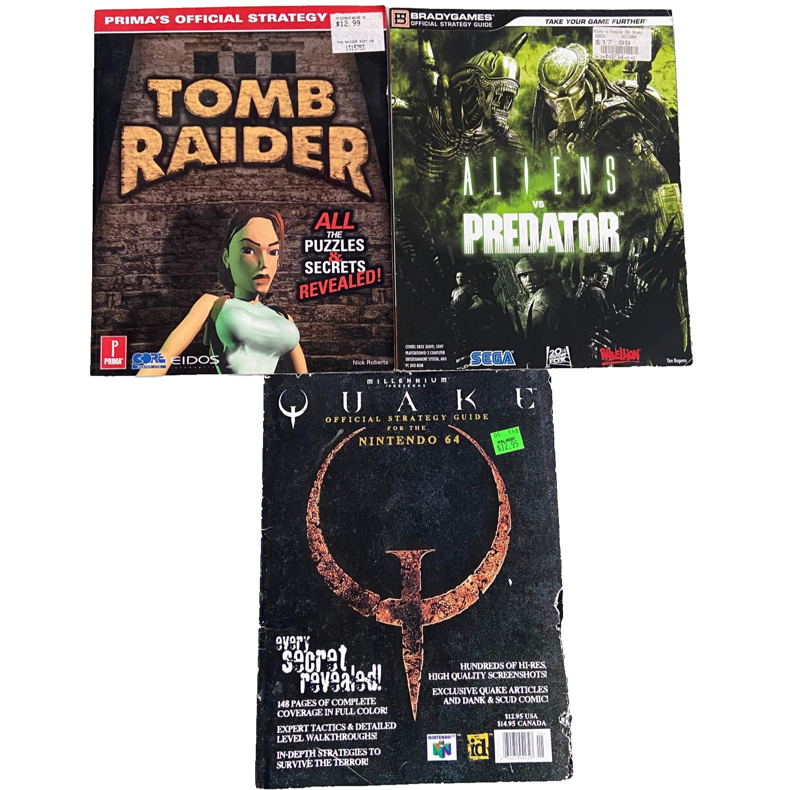 Magazine Strategy Guide Lot Tomb Raider Quake Aliens Predator Prima BradyGames M