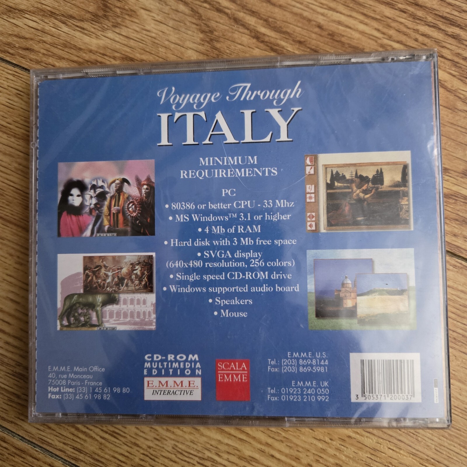 VERY RARE: VOYAGE THROUGH ITALY [Vintage PC GAME 1994] (CD-ROM EMME WINDOWS 3.1)