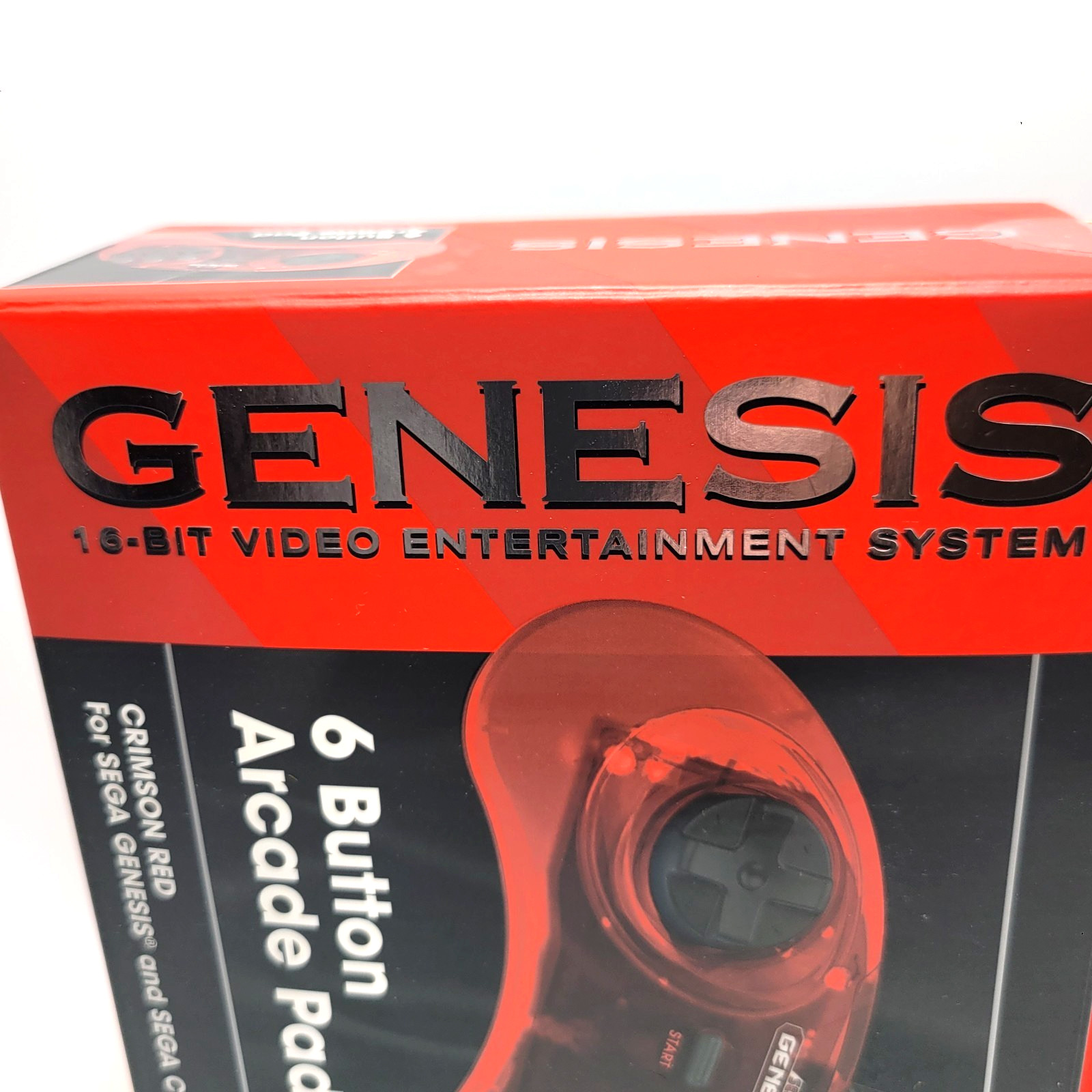 Retro-Bit Official Sega Genesis 6-Button Controller Pad for Sega Genesis – Red
