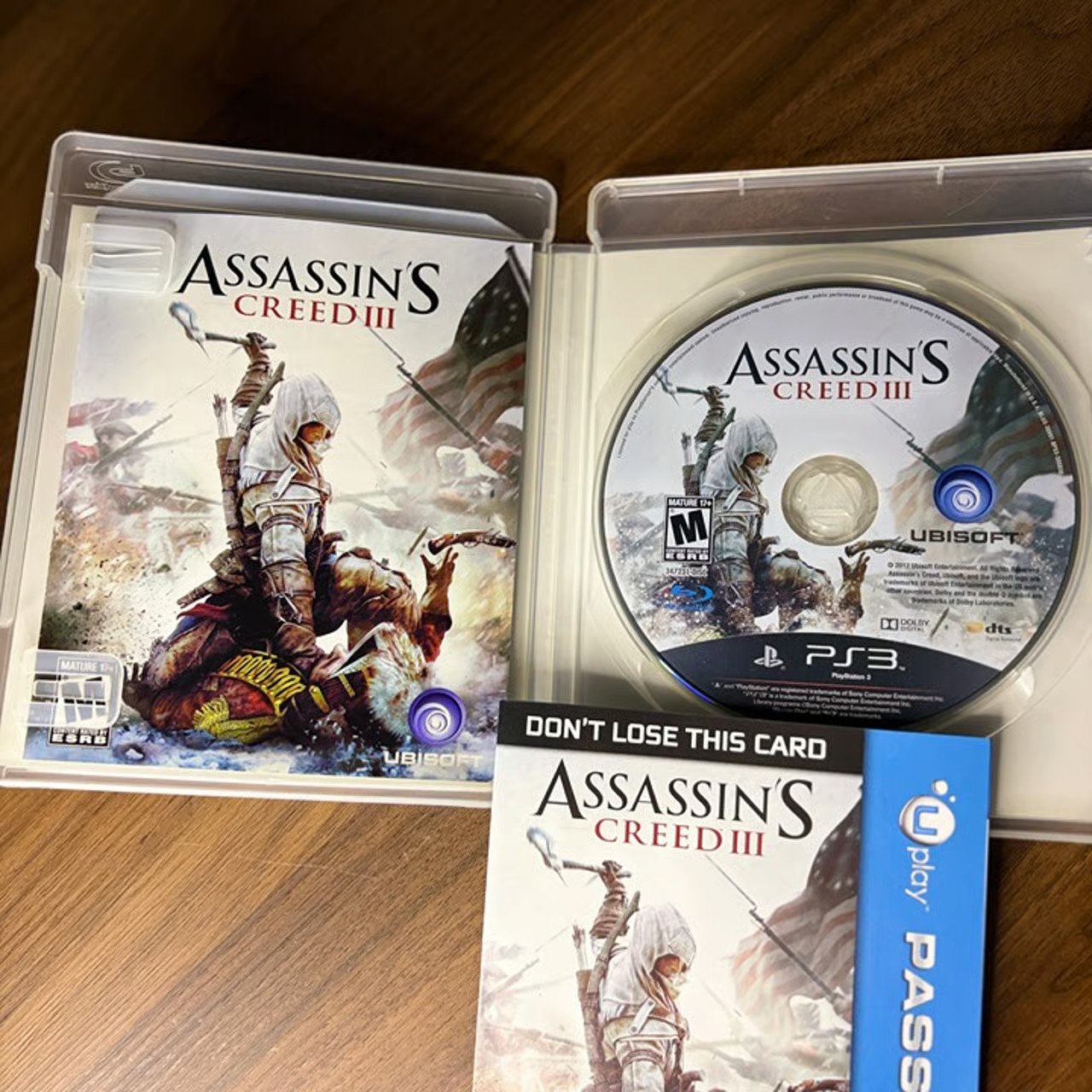 PS3 Assassin’s Creed III Game in Box w Exclusive Content Ubisoft Rated M