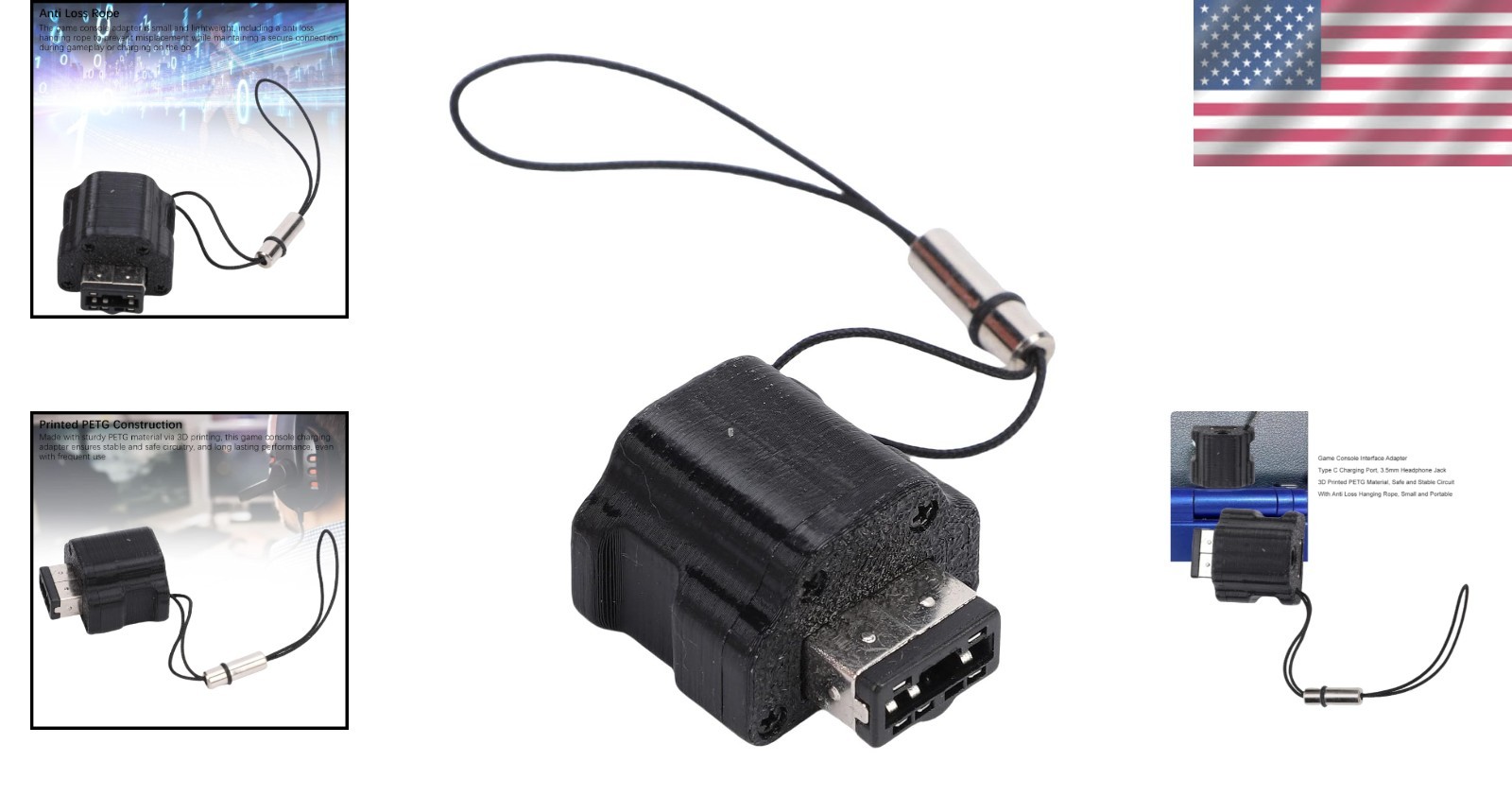 GBA SP Charging Adapter w/ 3.5mm & Type C Port