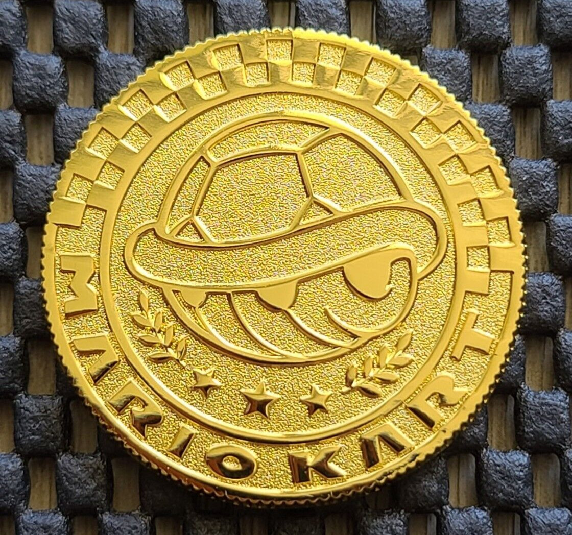 Nintendo Super Mario Coin Kart 8 Deluxe Switch Coin Medal Rare Promo SHELL CUP