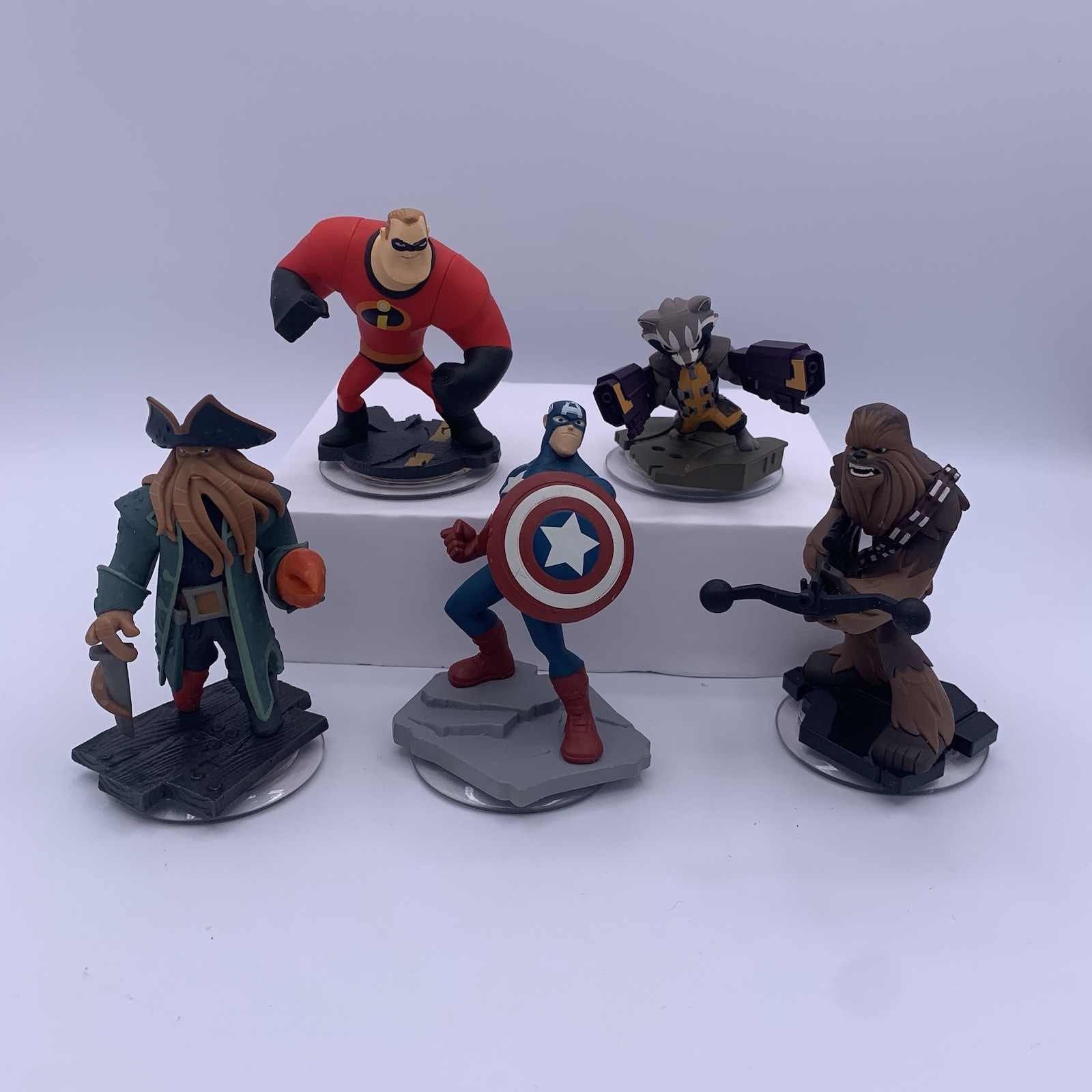 Disney Infinity (Mixed Lot of 5) 1.0 & 2.0 3.0 Action Figures Marvel Pirates