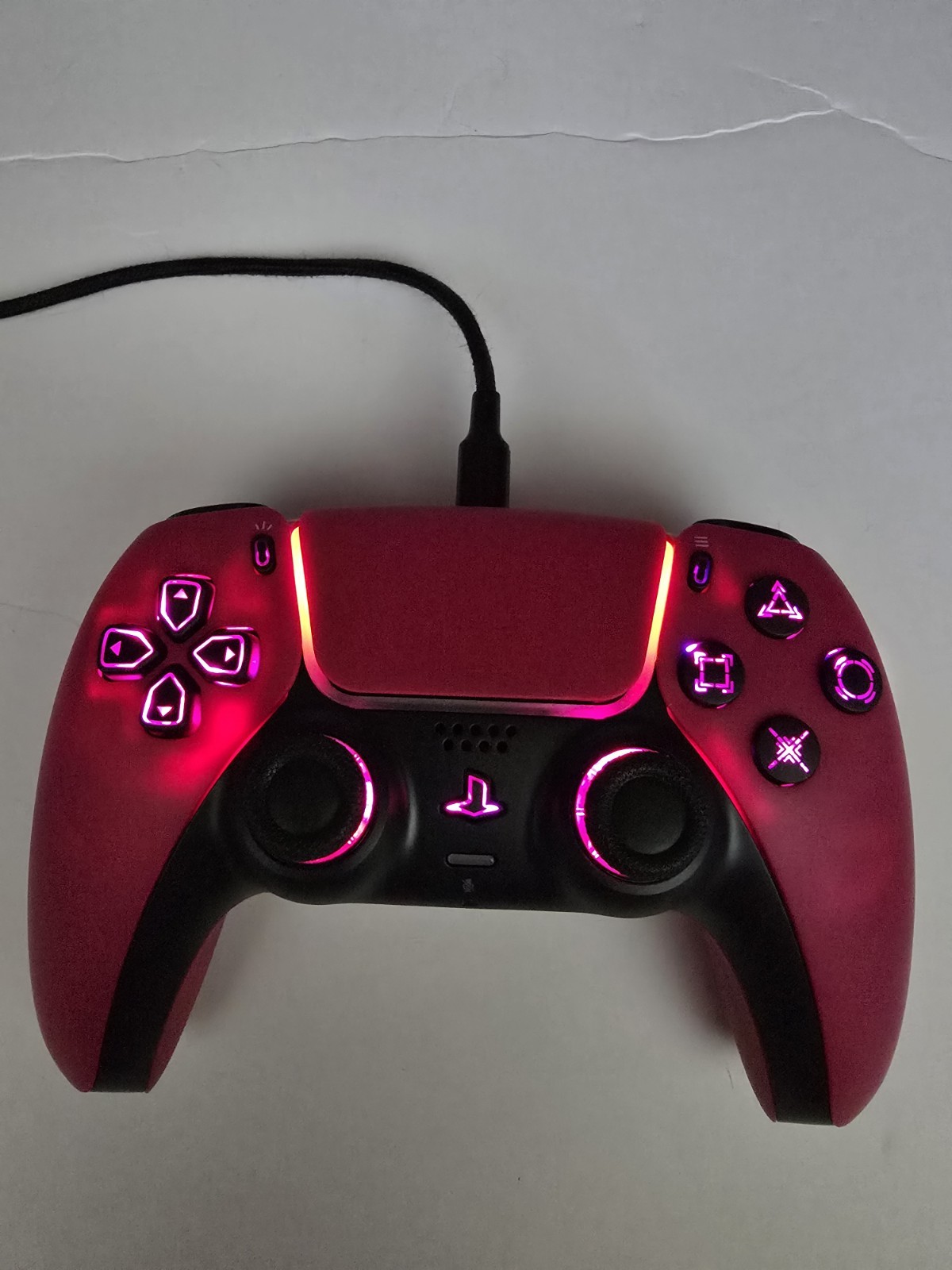 SONY COSMIC RED PS5 LED LIGHTS CONTROLLER, 7 DIFFERENT COLORS
