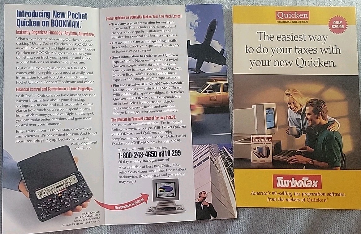 Quicken 96 (PC, 1995) 6 Floppy Disc Program For Windowa 96