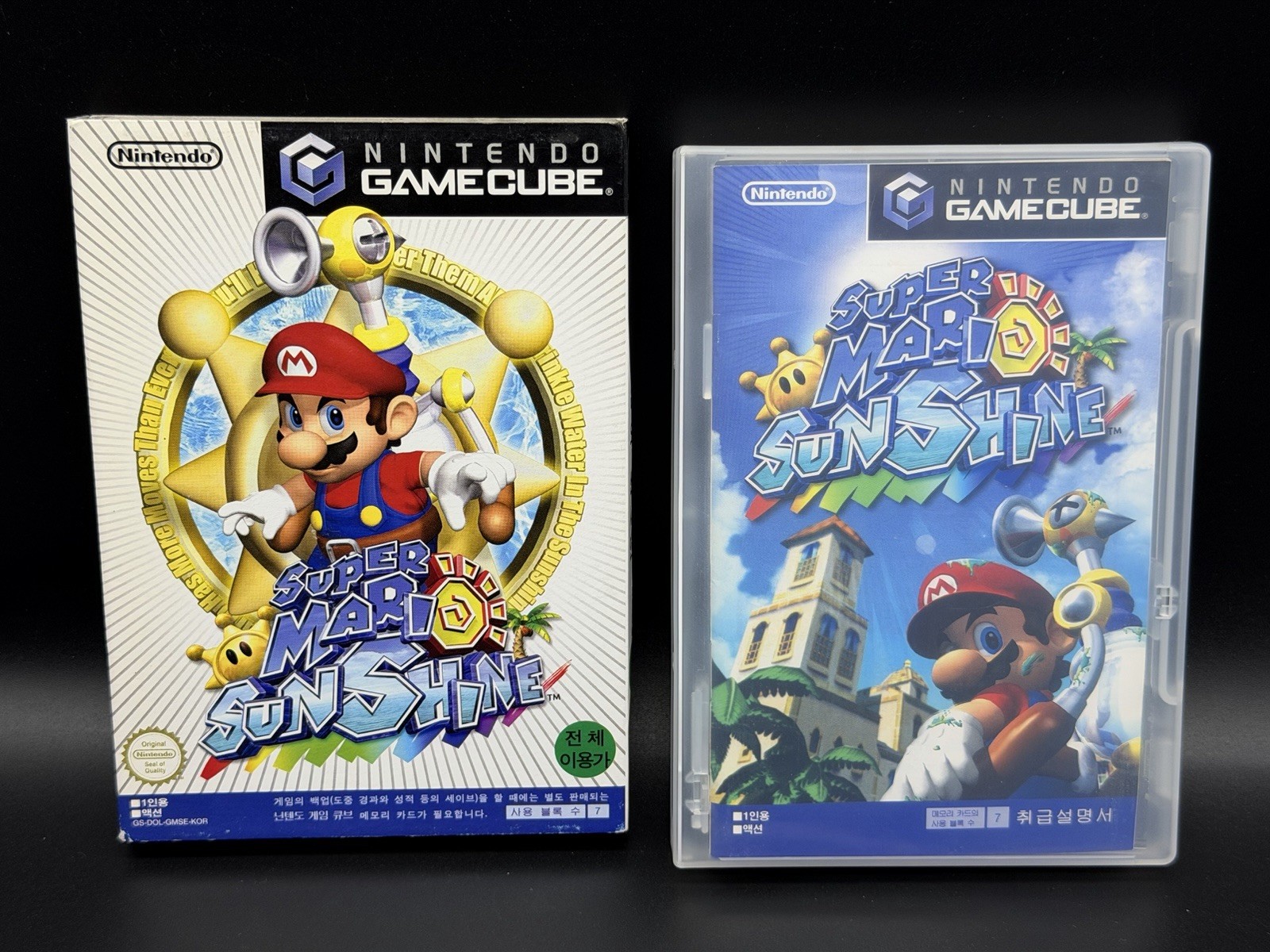 RARE Korean Super Mario Sunshine Nintendo GameCube Korean Version Korea COMPLETE