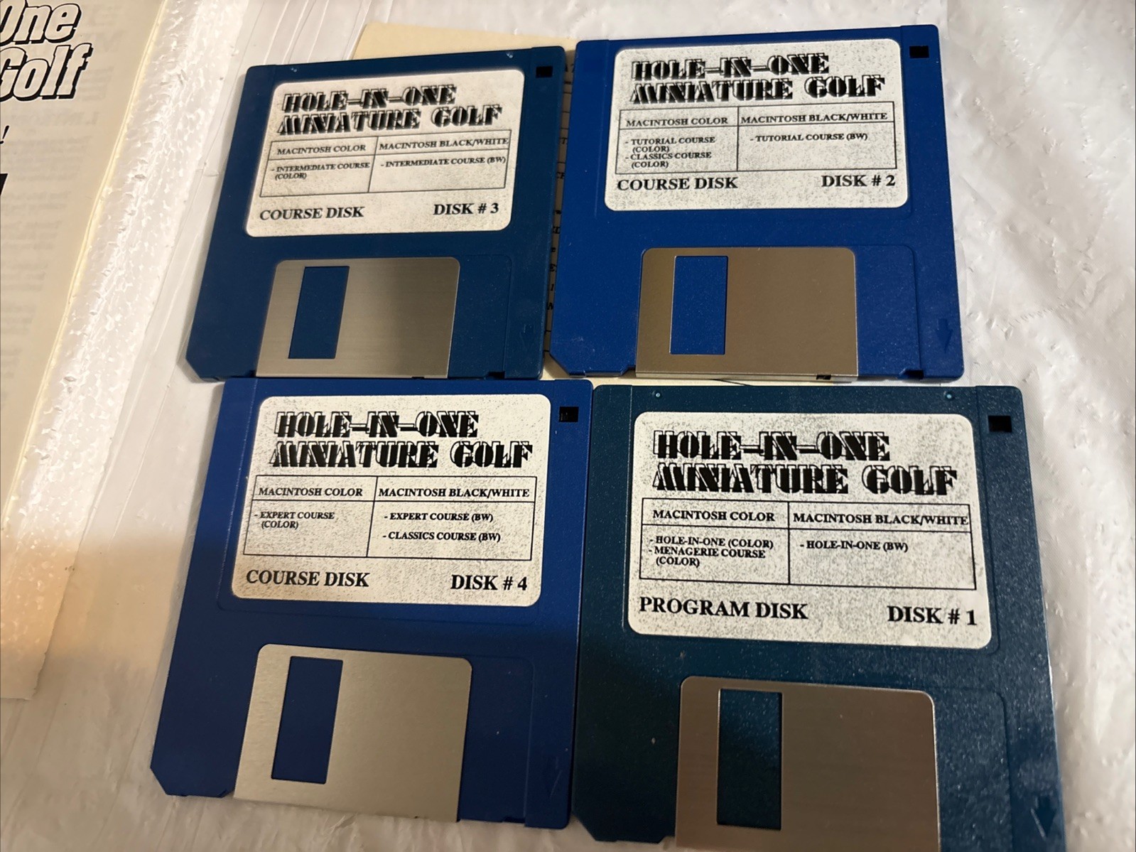 Hole In One Miniature Golf DigiTek Software IBM/PC 3.5 Disks. Vtg Mac Apple