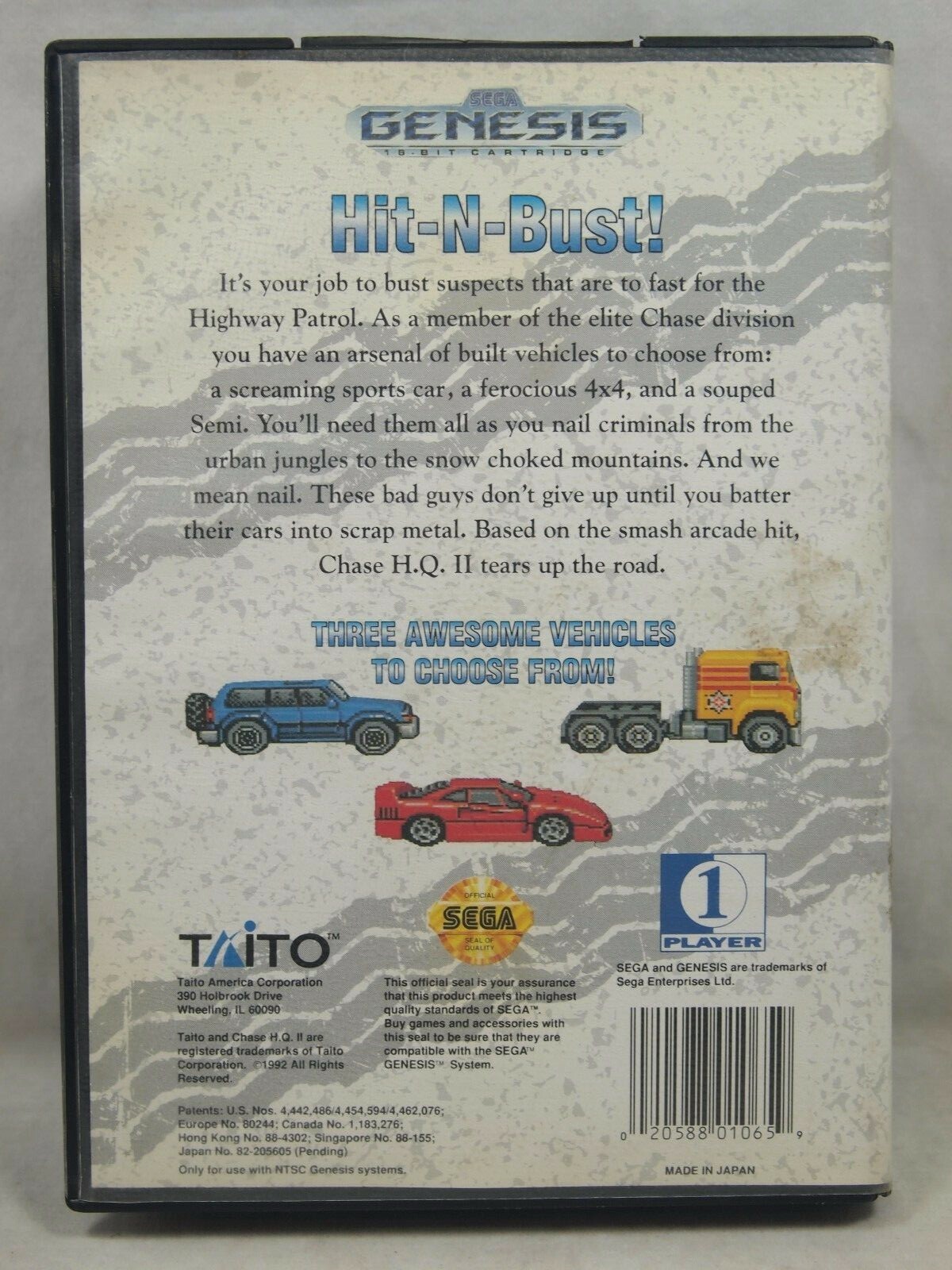 Chase H.Q. II (SEGA Genesis) Cart in Box