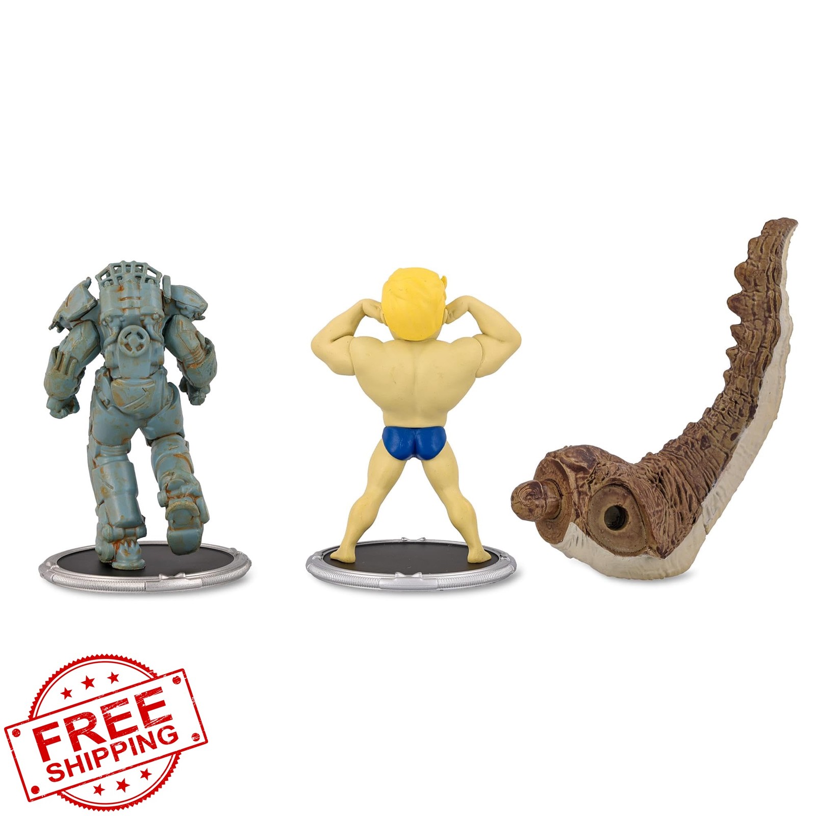 Toynk Fallout Raider and Vault Boy (Strong) 3-Inch Mini Figure Set 2-Pack for…