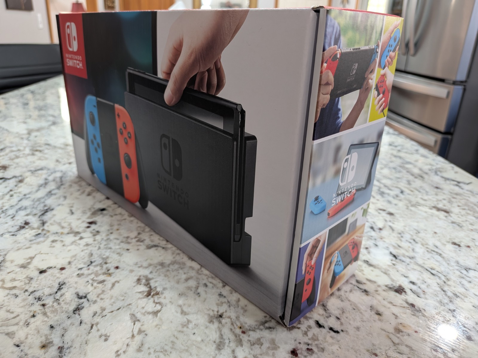 Nintendo Switch Console Black with Neon Blue & Red Joy-Con, Wi-Fi Capability