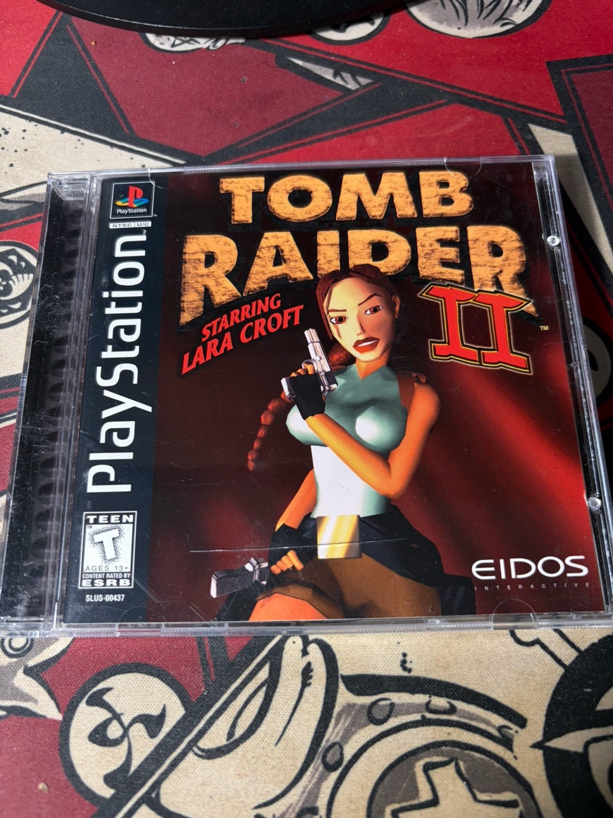 Tomb Raider II Lara Croft Black Label Sony PlayStation PS1 Tested Complete