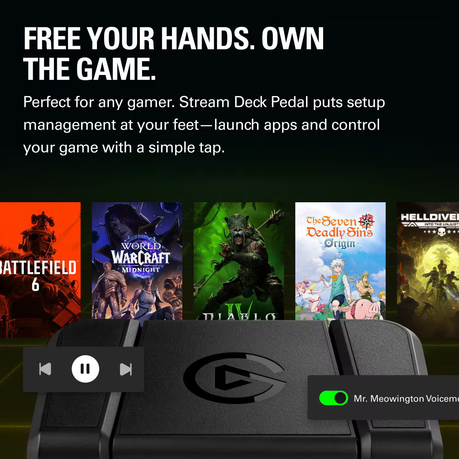 Elgato – Stream Deck Pedal – Black