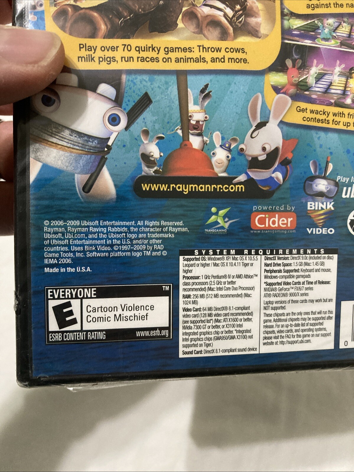 Rayman – Raving Rabbids (PC, 2012) WIN MAC DVD-ROM Brand New SEALED rabbits