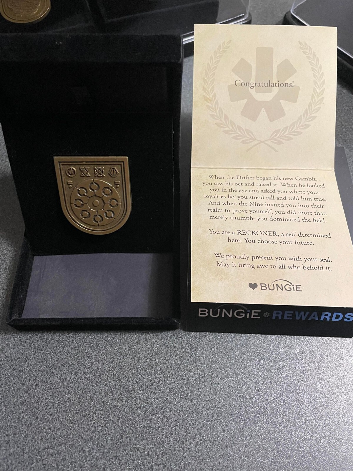 Rare Destiny 2 Bungie Rewards (RETIRED) – Reckoner Seal Collectible Pin