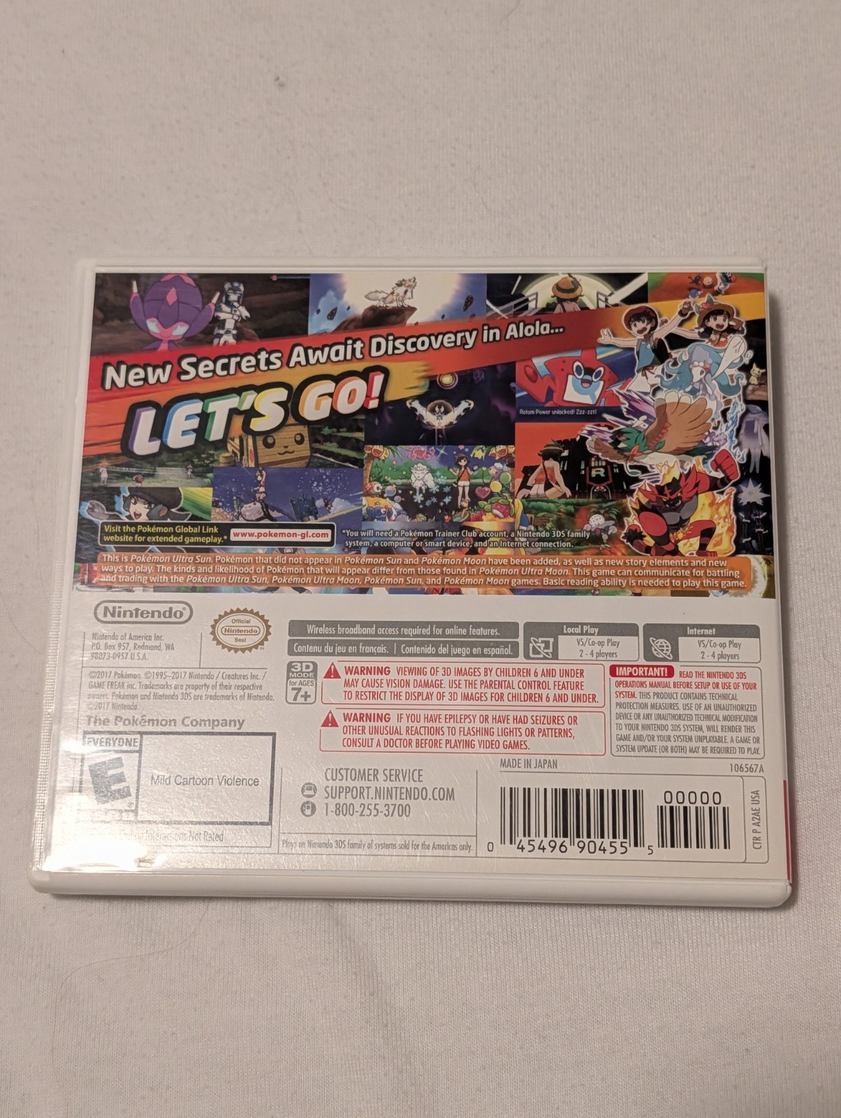 Pokemon Ultra Sun for Nintendo 3DS Complete CIB, Tested, Authentic