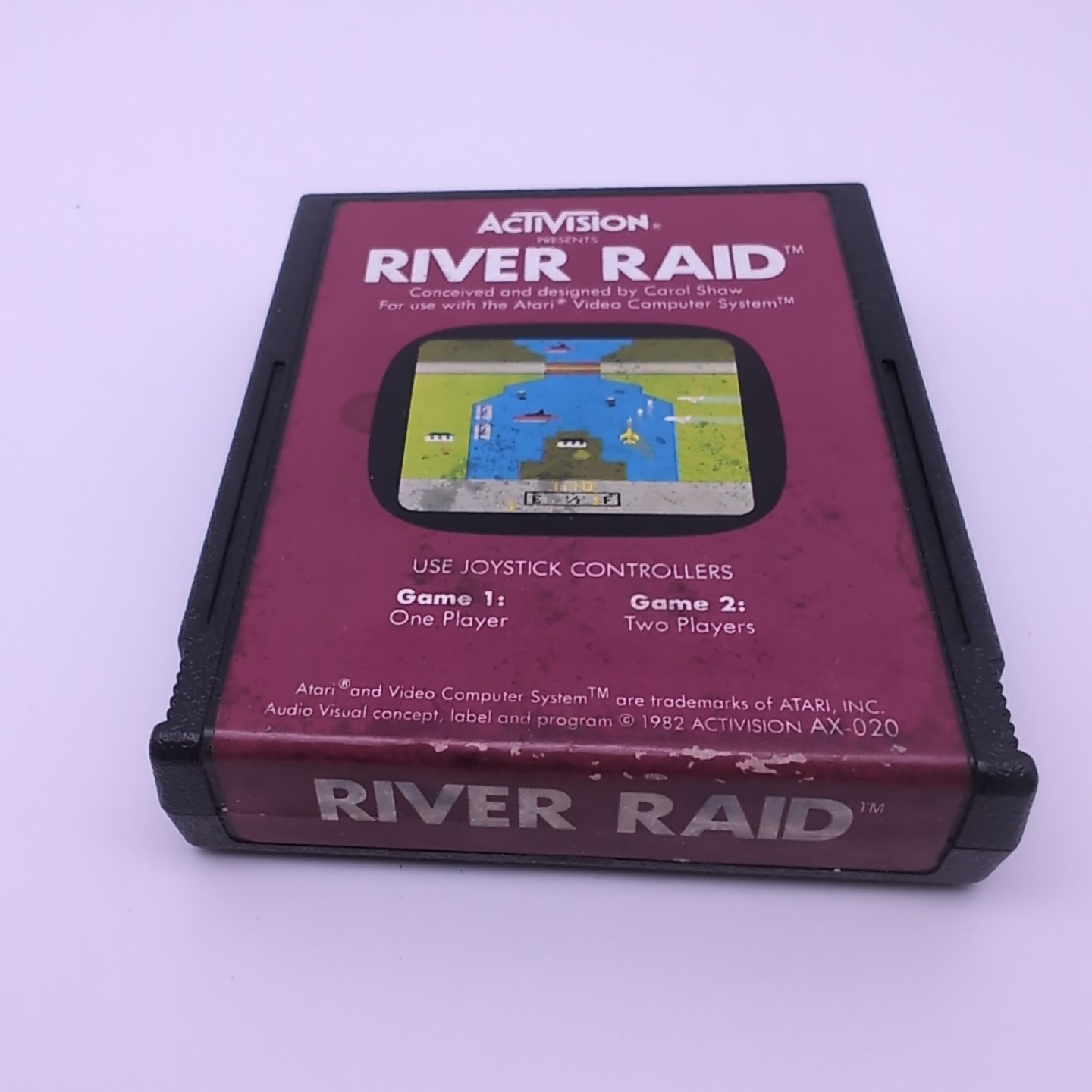 River Raid Atari 2600 Game Cartridge Activision 1982 AX-020 Cart Only Works