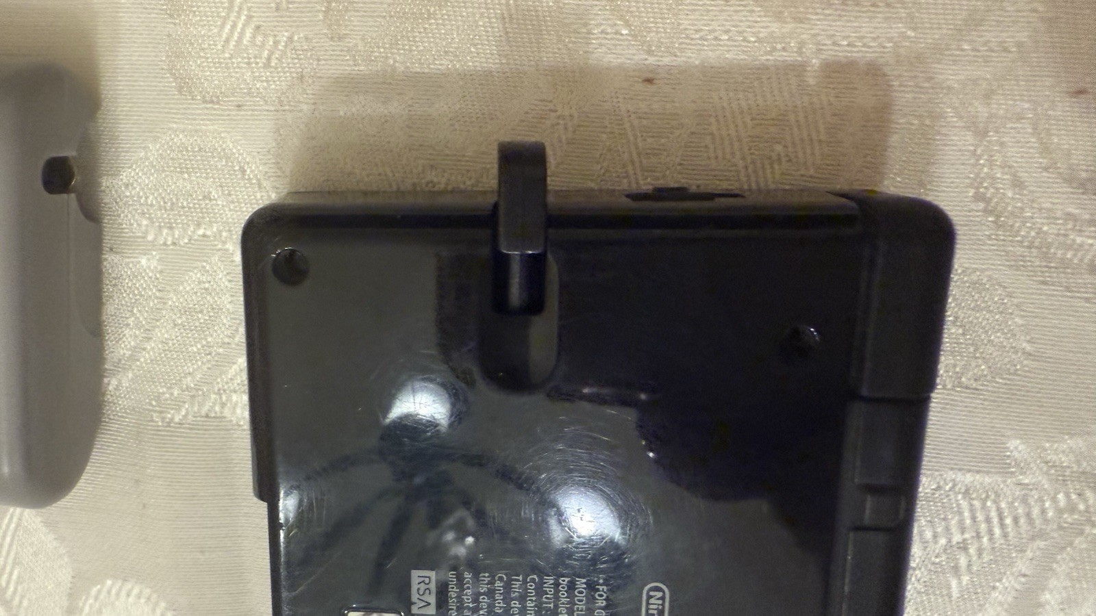 Nintendo DS Lite Black Handheld Console Tested Works Great Stylus & Charger EUC