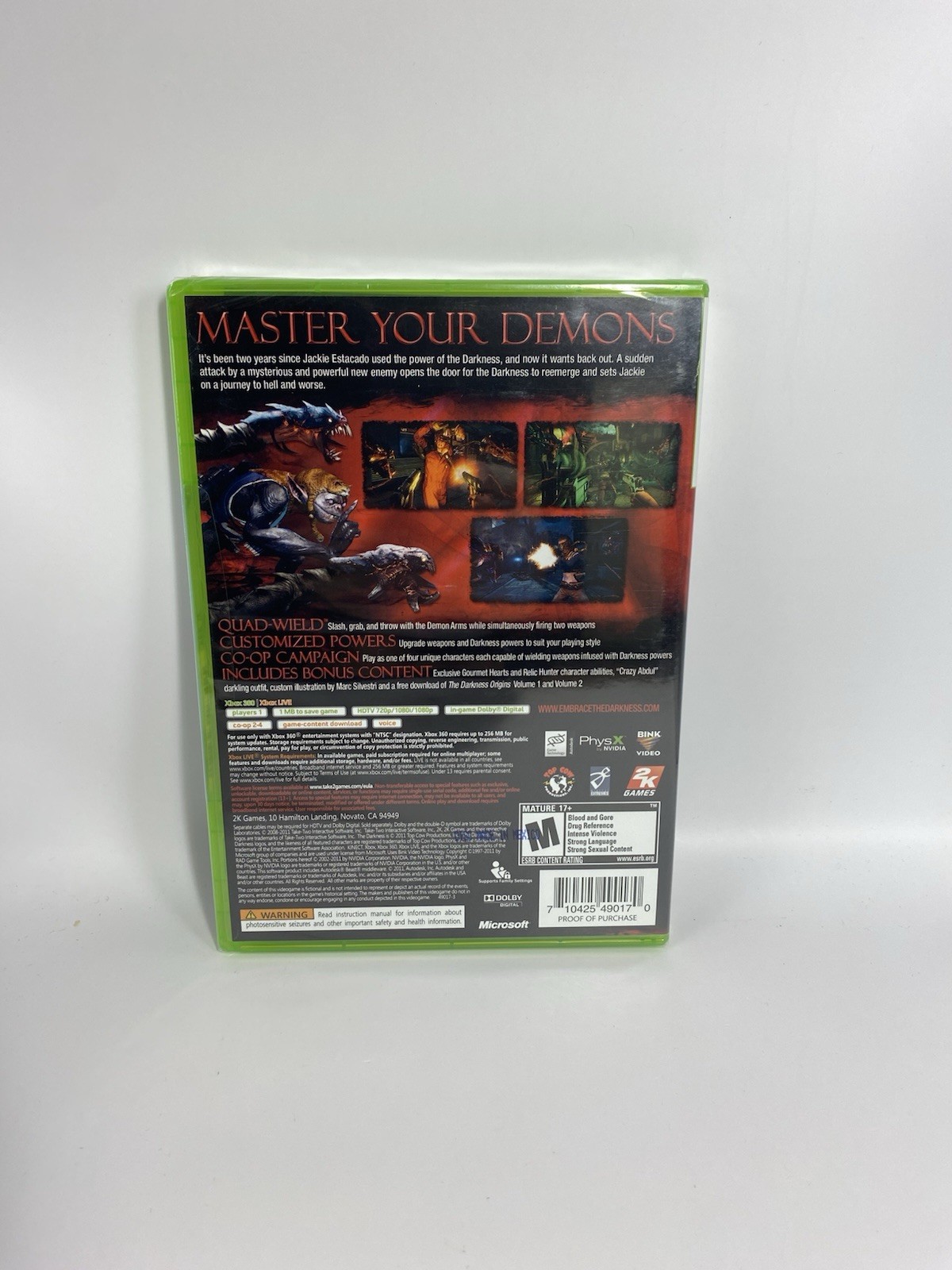 The Darkness II — Limited Edition (Microsoft Xbox 360, 2012) SEALED