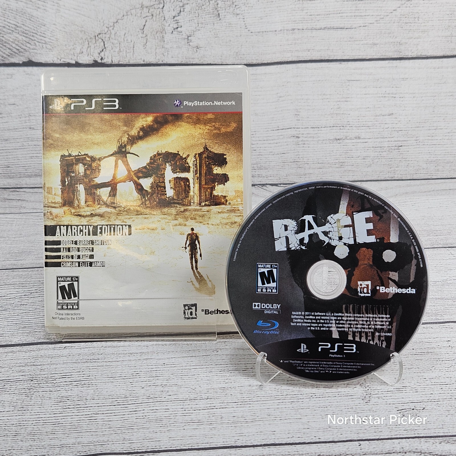 Rage (PS3, Sony Playstation 3, 2011) w/ Case, Cover & Disc | Tested