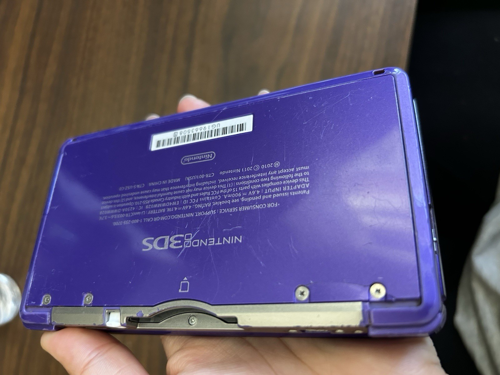 USA VERSION Nintendo 3DS Handheld System tested/working-midnight purple (B)