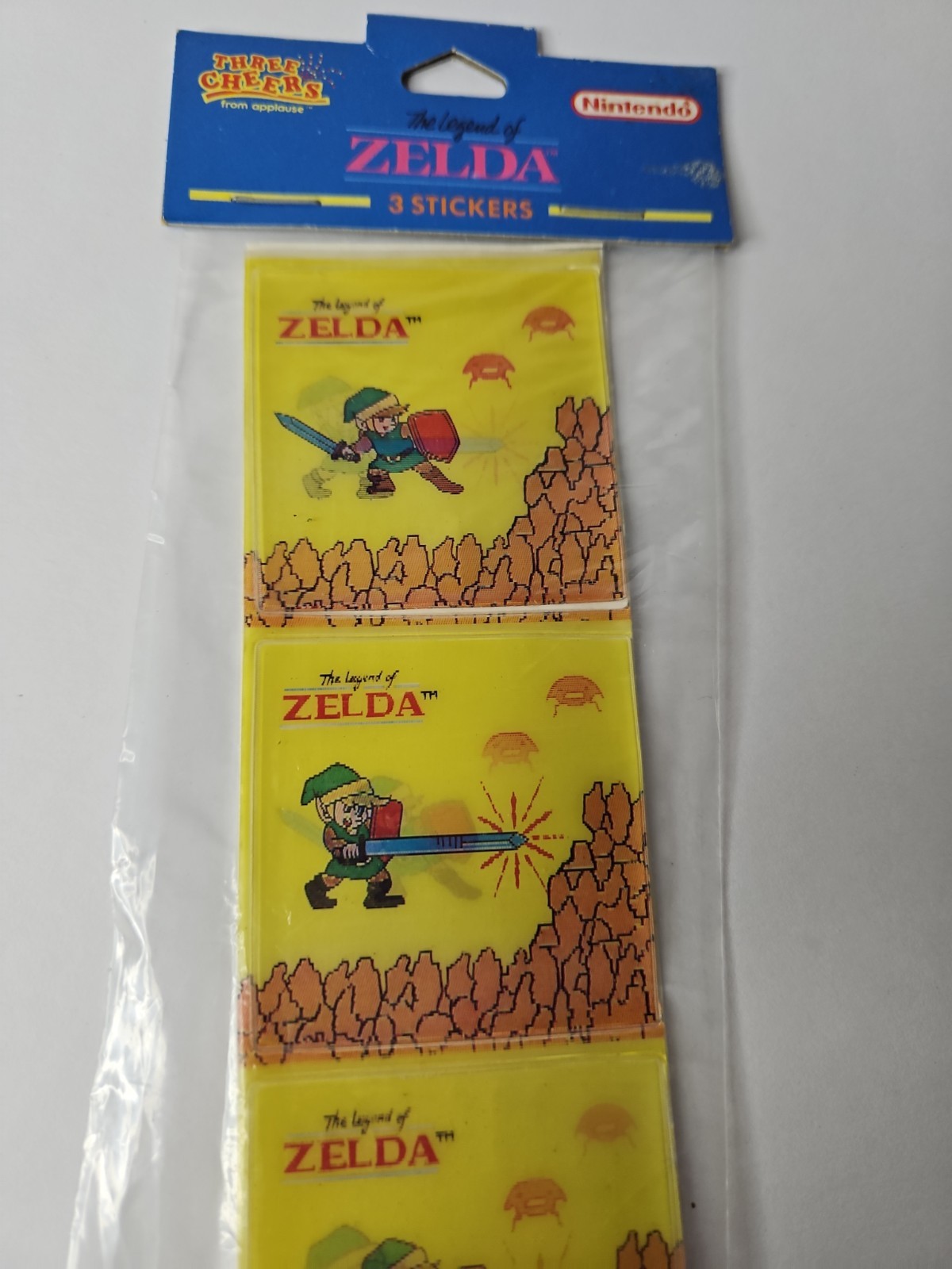 Lenticular Legend of Zelda Stickers – Nintendo (Three Cheers by Applause, 1989)