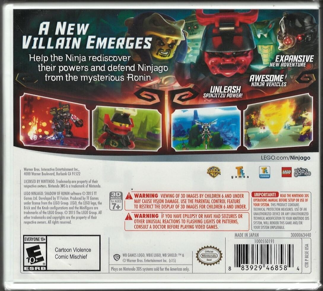 LEGO Ninjago: Shadow of Ronin 3DS (Brand New Factory Sealed US Version) Nintendo