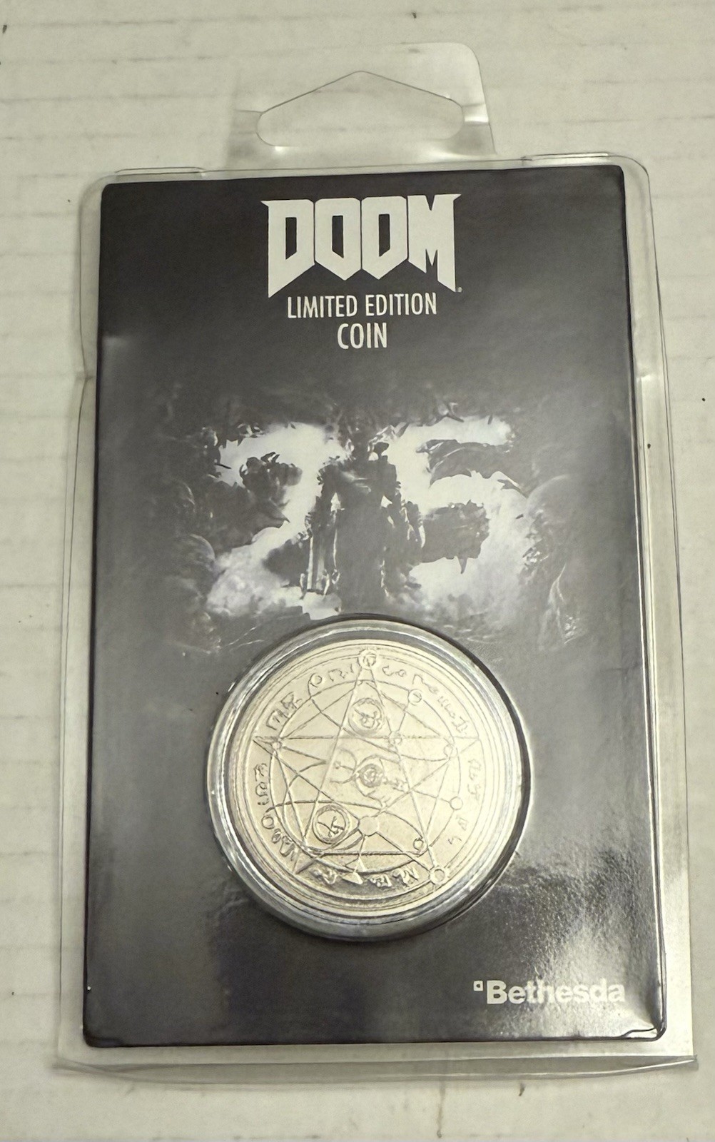 Doom Eternal Limited Edition Doomguy Figure Silver Coin Token 25th Anniversary