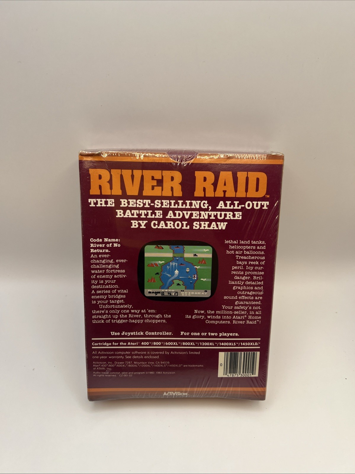 Carol Shaw’s River Raid Activision for the Atari Cartridge & Box!