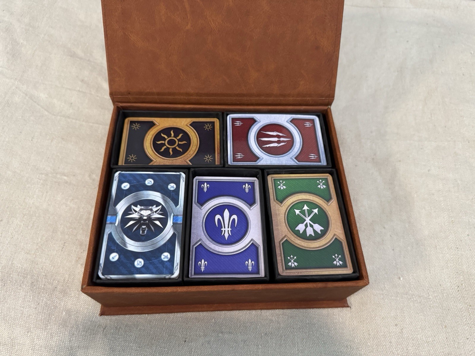 Gwent Witcher Card Game Deluxe Boxed Set Rare Complete Five Decks Used NM