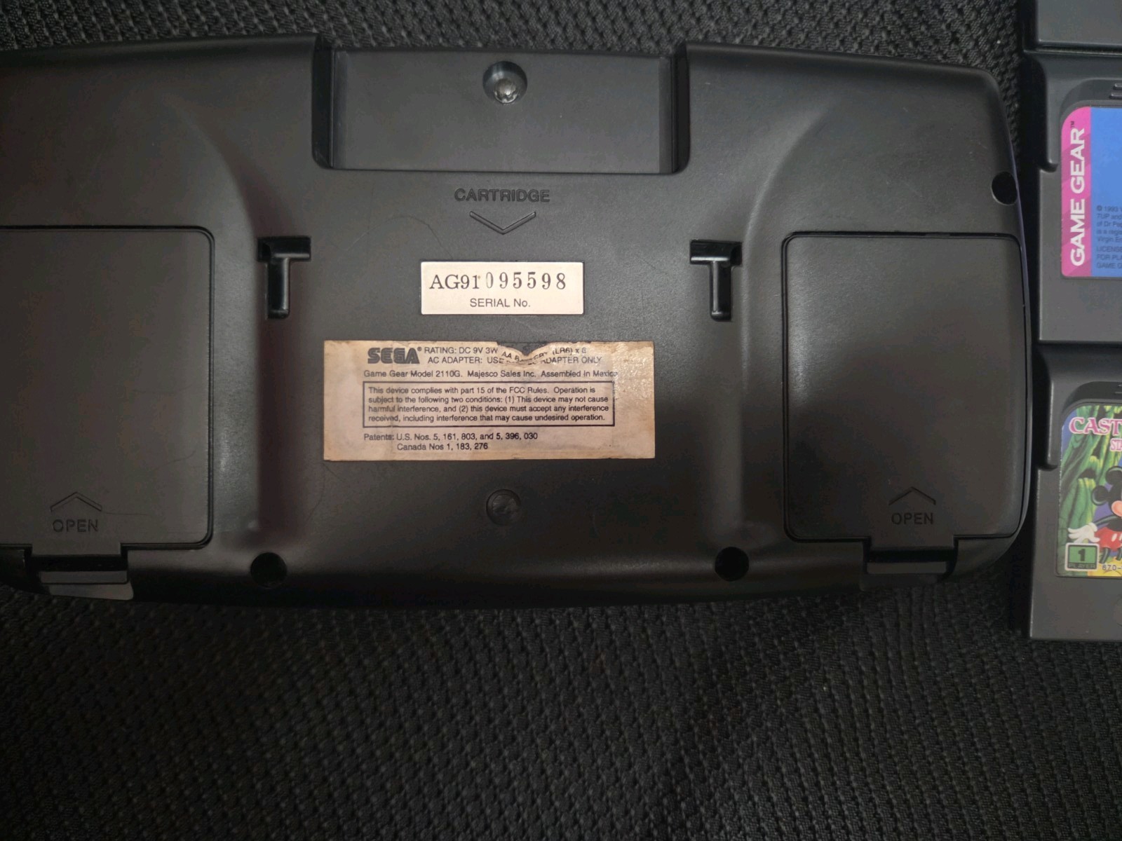 Majesco Sega Game Gear Working Acceptable Condition with 3 Games + MANUALS
