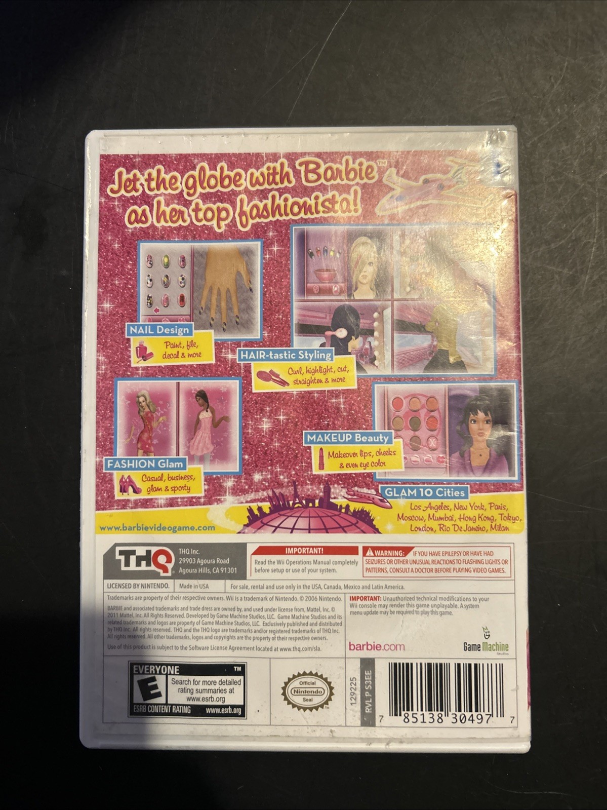 Barbie: Jet, Set & Style Nintendo Wii No Manual Cleaned Tested