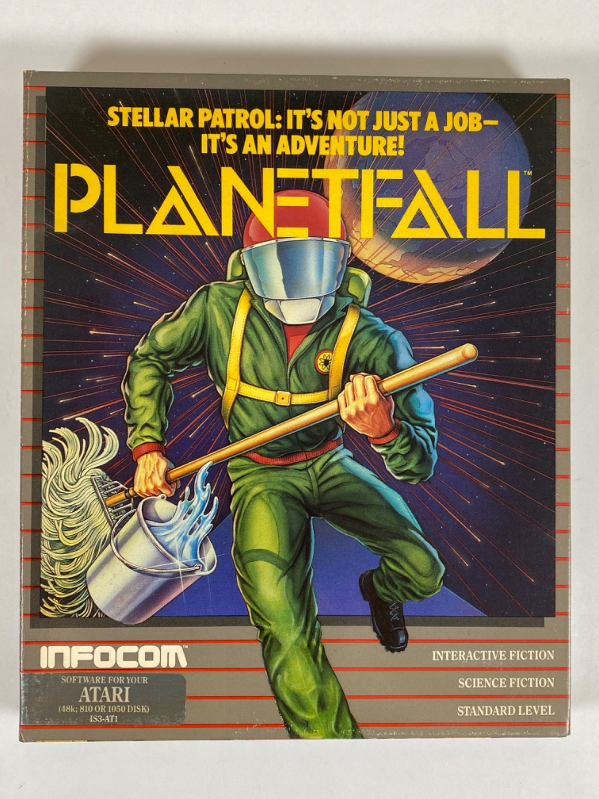 PLANETFALL INFOCOM Atari 400/800 COMPLETE w Feelies Inserts Postcards Folio!