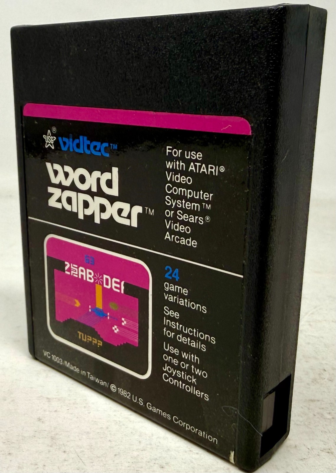 Word Zapper ATARI 2600 Video Game Cartridge 1982 By Vidtec
