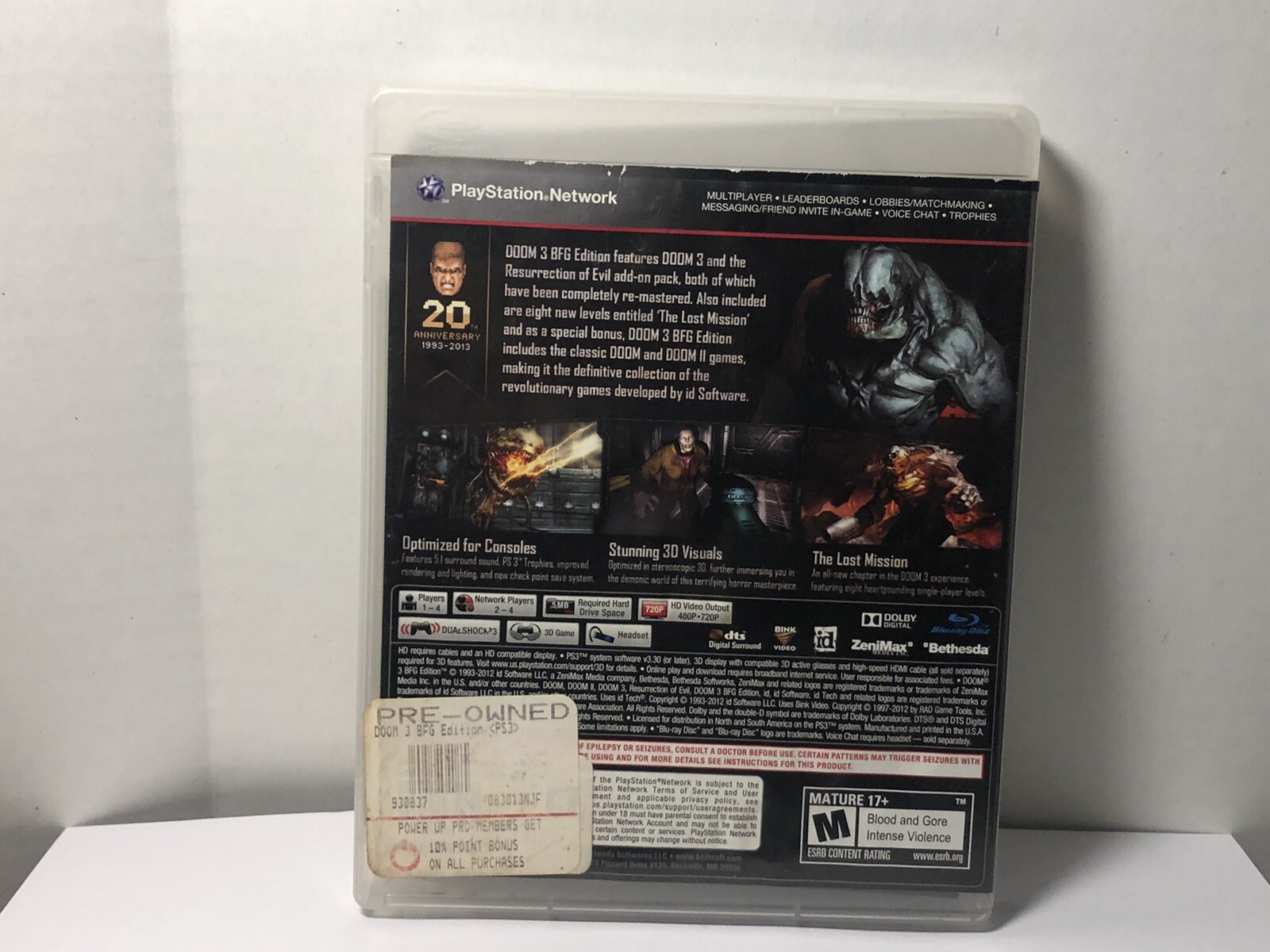 Doom 3 BFG Edition PS3 PlayStation 3 –