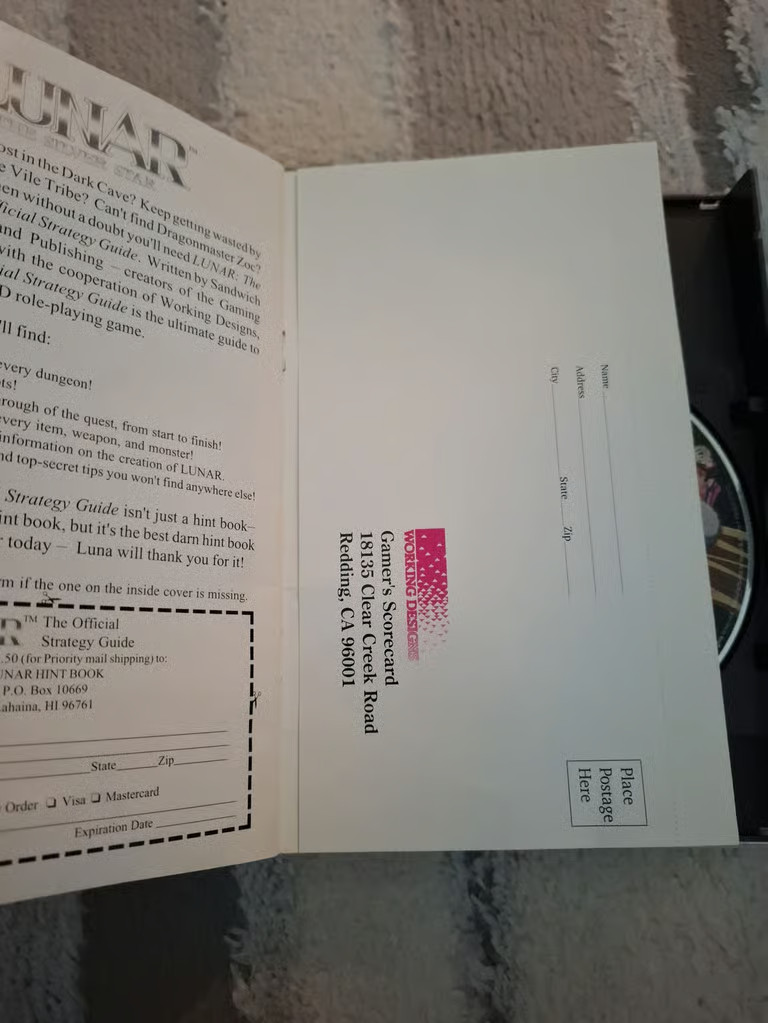 Lunar Silver Star for Sega CD Game + Manual/Reg Card – No Back