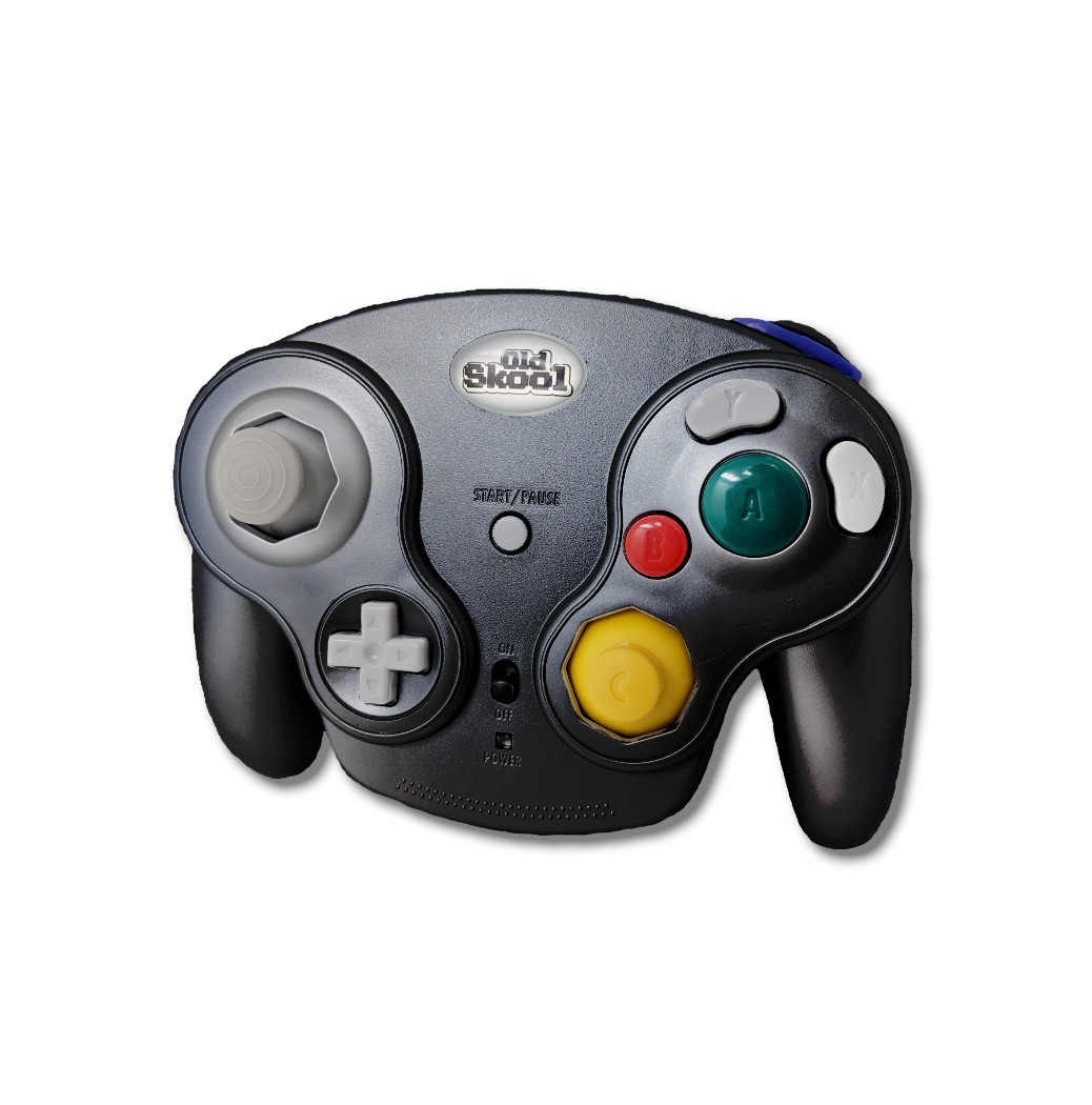 Old Skool Falcon GC Wireless Controller for Nintendo Game Cube NGC – Black *OB*